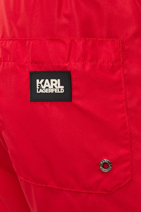 Plavkové šortky Karl Lagerfeld červená barva