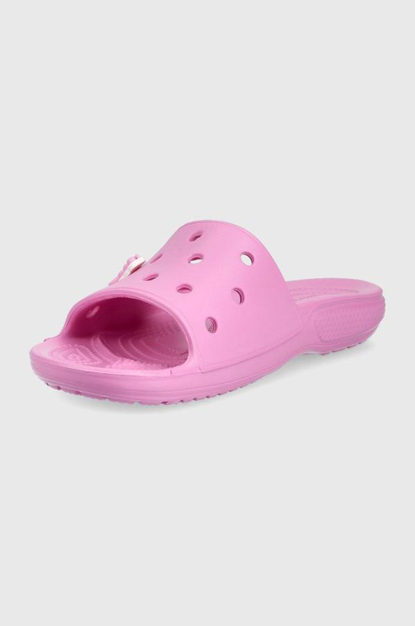 Pantofle Crocs dámské, růžová barva