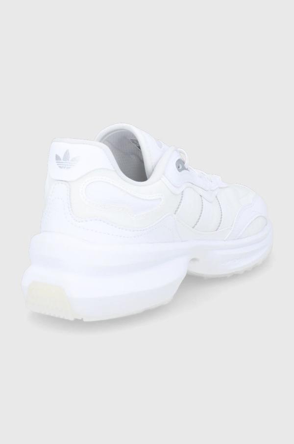 Boty adidas Originals GX0420 bílá barva, na plochém podpatku