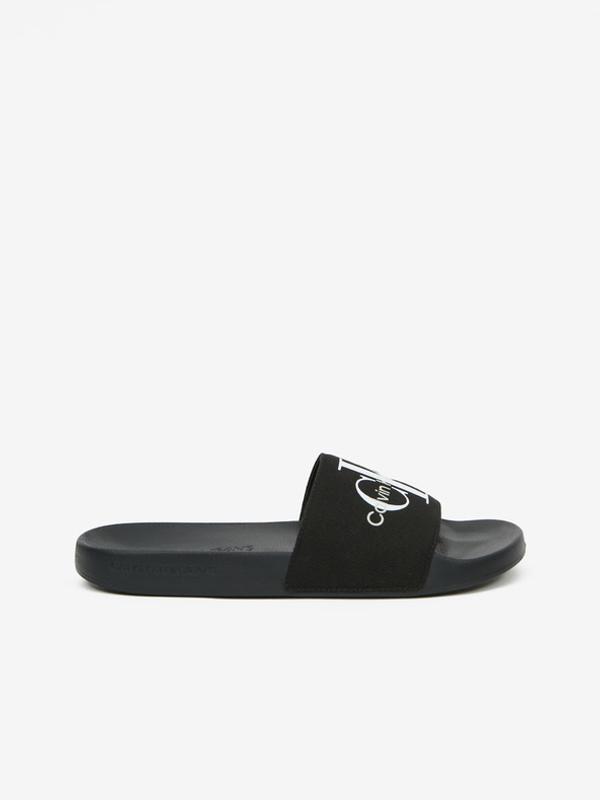 Calvin Klein Jeans Slide Monogram Pantofle Černá