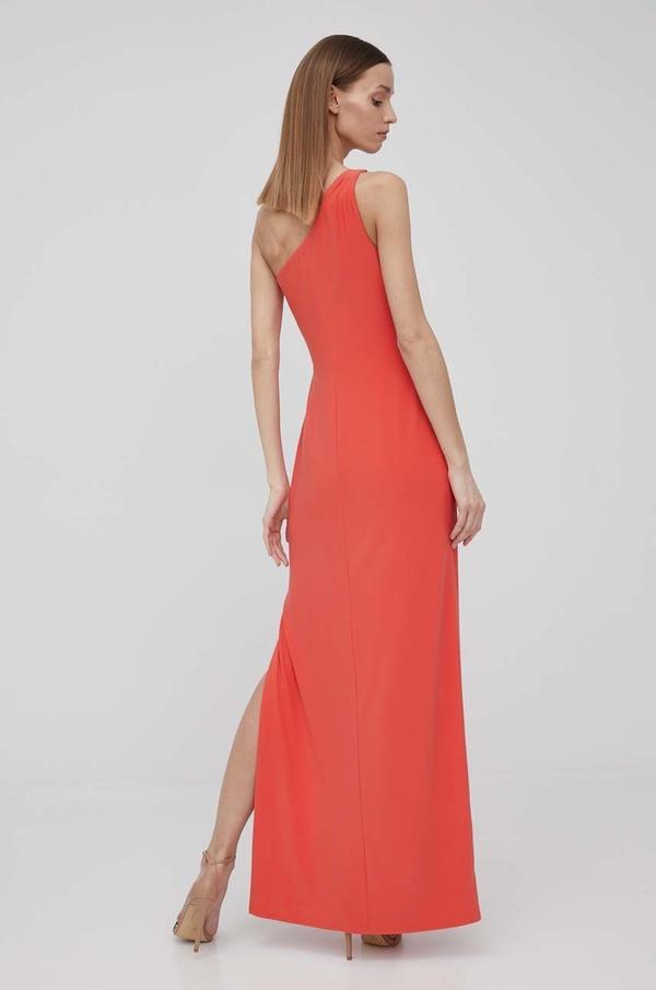 Šaty Lauren Ralph Lauren oranžová barva, maxi, jednoduchý