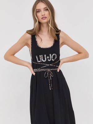 Šaty Liu Jo černá barva, mini, áčková