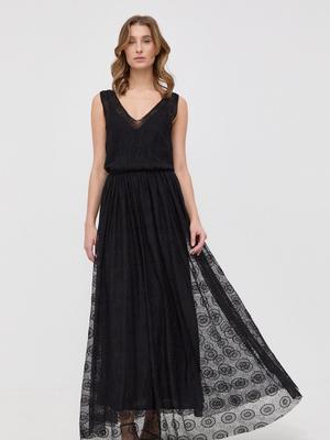 Šaty Silvian Heach černá barva, maxi, áčková
