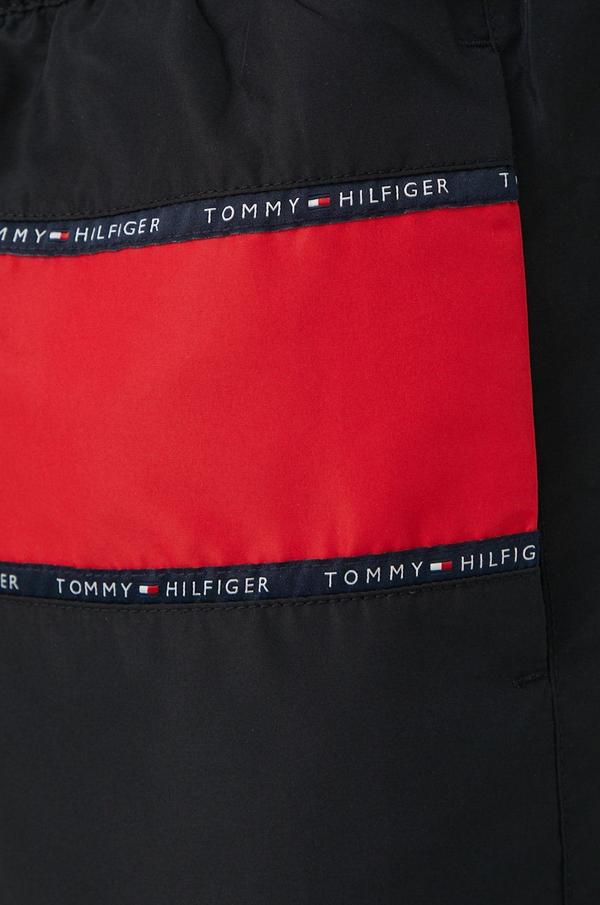 Plavkové šortky Tommy Hilfiger černá barva