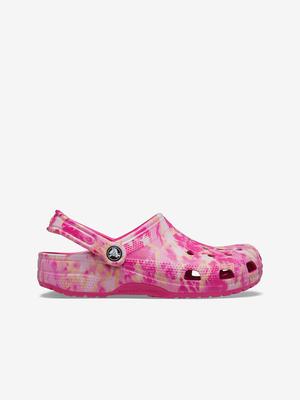 Crocs Classic Bleach Dye Clog Pantofle Růžová