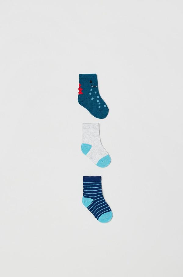 Dětské ponožky OVS (3-pack) zelená barva