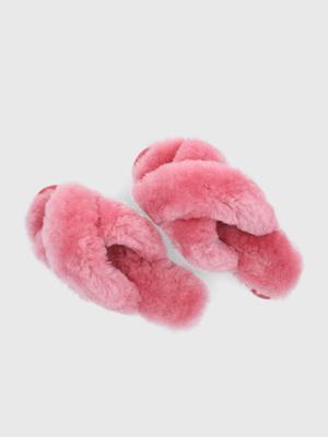 Vlněné pantofle Emu Australia růžová barva