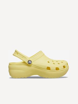 Crocs Classic Platfrorm Pantofle Žlutá