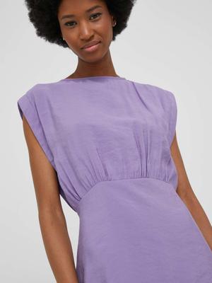 Šaty Answear Lab fialová barva, mini, áčková