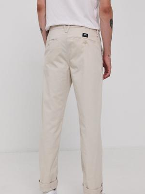 Kalhoty Vans pánské, krémová barva, ve střihu chinos