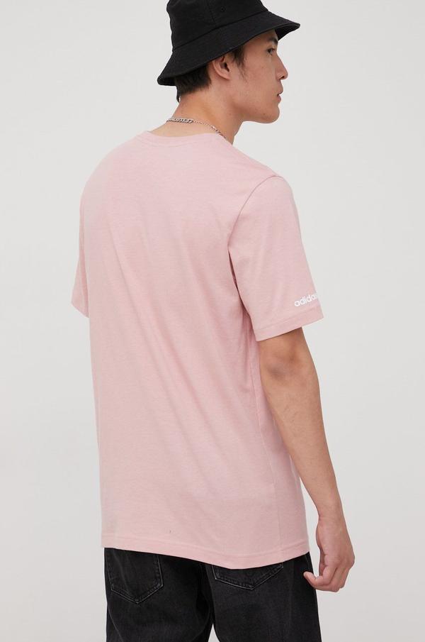 Bavlněné tričko adidas Originals HE4681 růžová barva, s potiskem