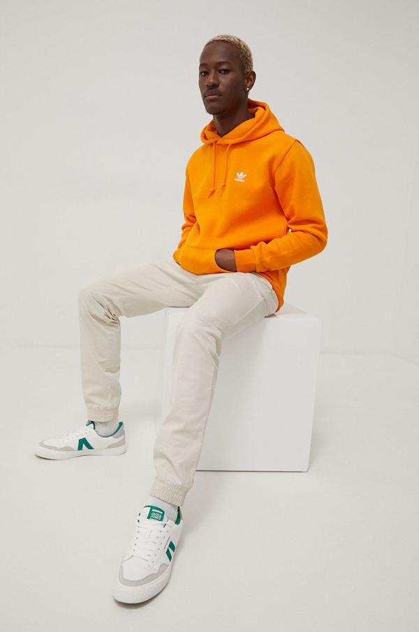 Mikina adidas Originals HG3901 pánská, oranžová barva, hladká