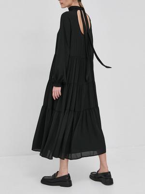 Šaty Bruuns Bazaar Camilla Eliza černá barva, midi, áčkové
