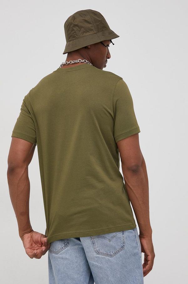 Bavlněné tričko adidas Originals H65673 zelená barva, hladké