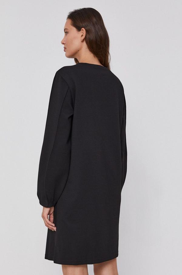 Šaty Emporio Armani černá barva, mini, jednoduché