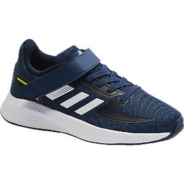 Tmavě modré tenisky na suchý zip Adidas Runfalcon 2.0
