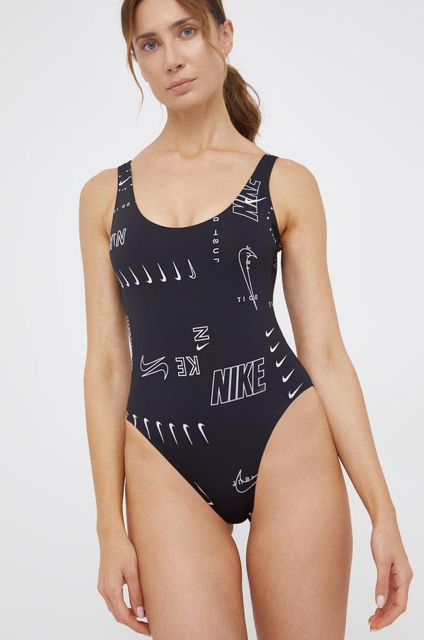 Plavky Nike černá barva, s měkkými košíčky