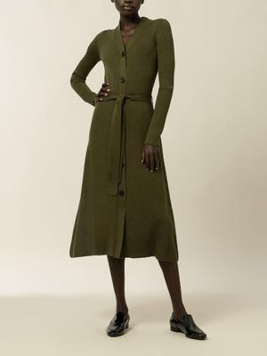 Šaty Ivy & Oak zelená barva, midi, jednoduché