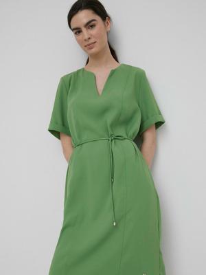 Šaty Mos Mosh zelená barva, mini, jednoduchý