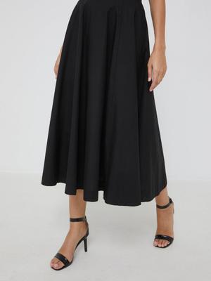 Bavlněná sukně Answear Lab černá barva, maxi, áčková