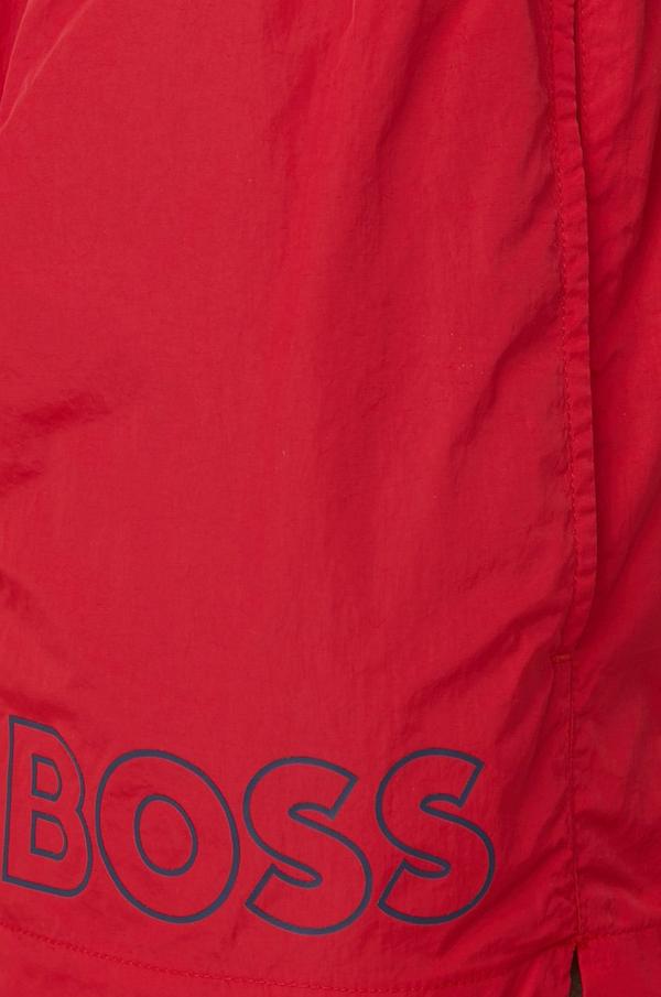 Plavkové šortky BOSS červená barva