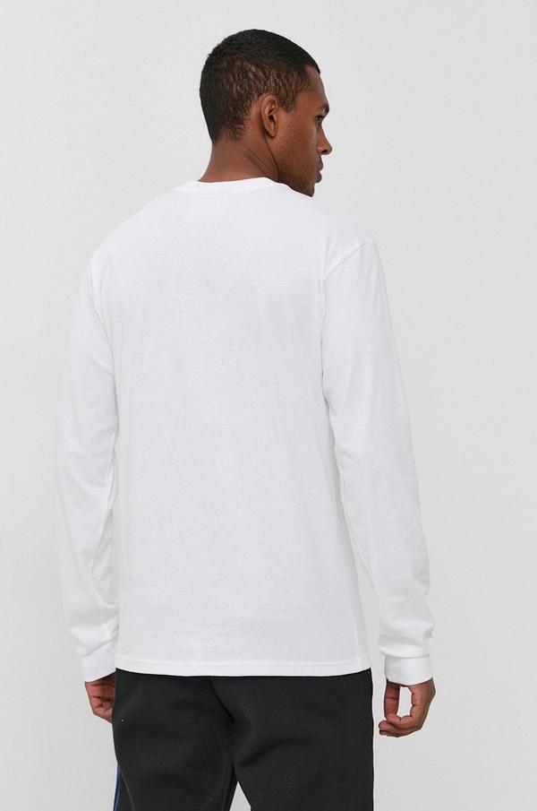 Bavlněné tričko s dlouhým rukávem adidas Originals H31312 bílá barva, s potiskem