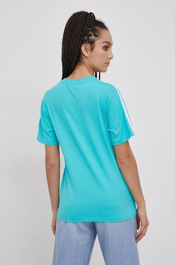 Bavlněné tričko adidas Originals HF7456 tyrkysová barva