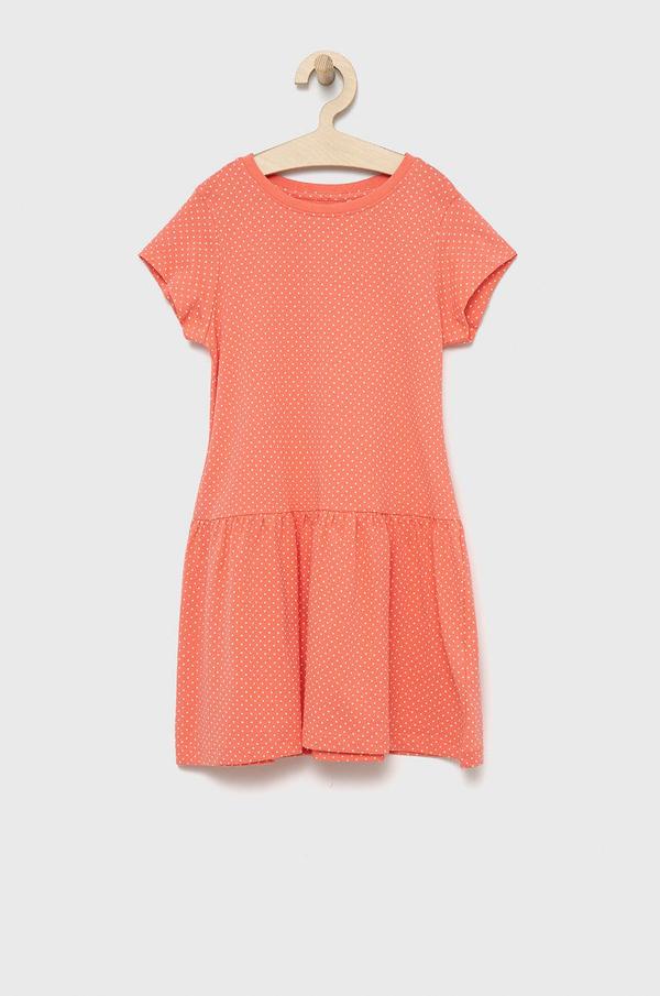 Dětské bavlněné šaty Name it růžová barva, mini