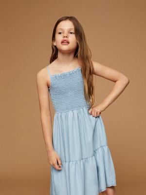 Dívčí šaty Mango Kids Casilda fialová barva, mini