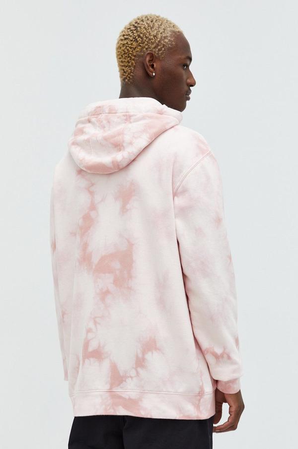 Mikina Vans pánská, růžová barva, s potiskem