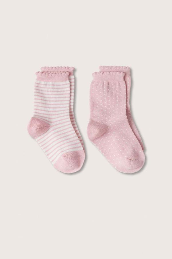 Dětské ponožky Mango Kids Pinksb růžová barva