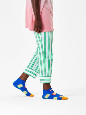 Kotníkové ponožky Happy Socks pánské, tyrkysová barva
