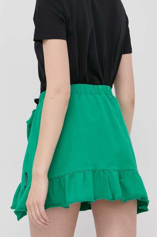 Sukně Silvian Heach zelená barva, mini, áčková
