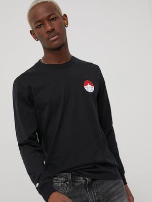 Bavlněné tričko s dlouhým rukávem Converse X Pokemon černá barva, s potiskem