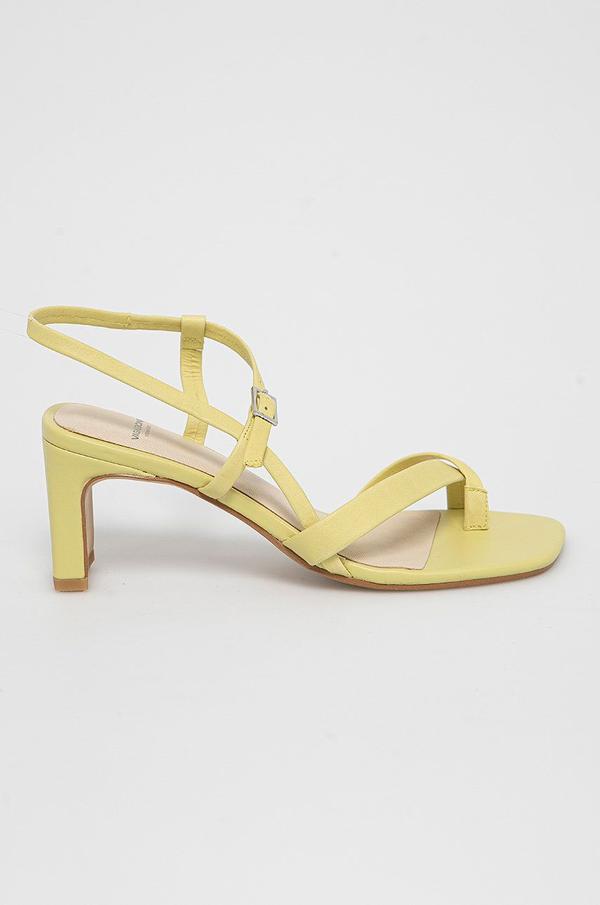 Kožené sandály Vagabond Luisa žlutá barva