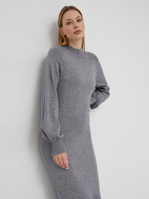 Šaty Answear Lab šedá barva, mini, jednoduchý