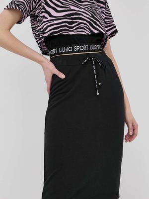 Sukně Liu Jo černá barva, mini, jednoduchý