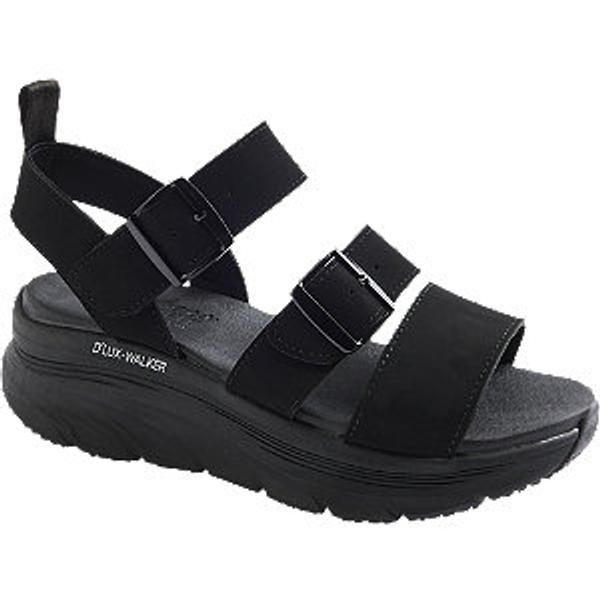 Černé sandály na platformě Skechers