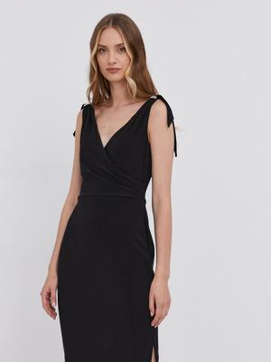 Šaty Lauren Ralph Lauren černá barva, mini, přiléhavé