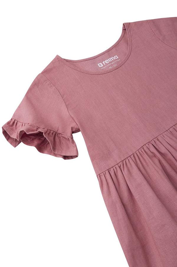 Dětské bavlněné šaty Reima Mekkonen růžová barva, mini, oversize