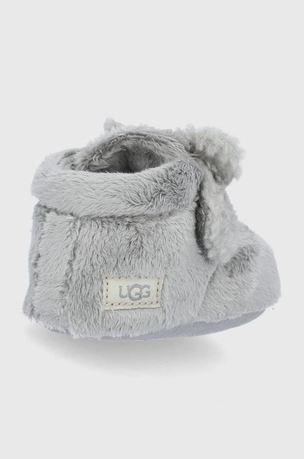 Dětské papuče UGG Bixbee Koala Stuffie šedá barva
