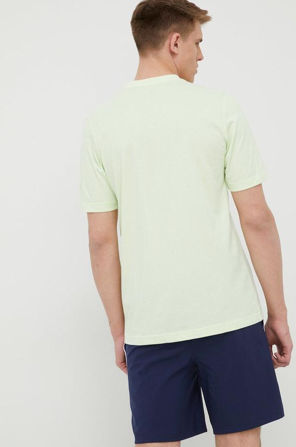 Bavlněné tričko adidas HE1825 zelená barva, s potiskem