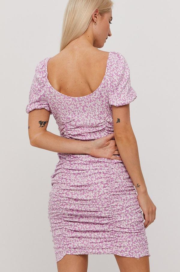 Šaty Only fialová barva, mini, přiléhavé