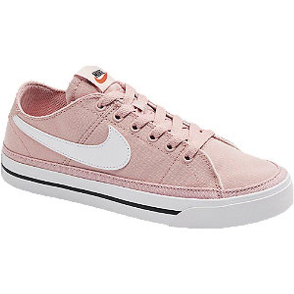Růžové plátěné tenisky Nike Court Legacy