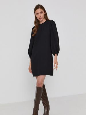 Šaty Victoria Victoria Beckham černá barva, mini, jednoduché