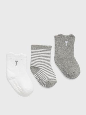 Dětské ponožky GAP šedá barva