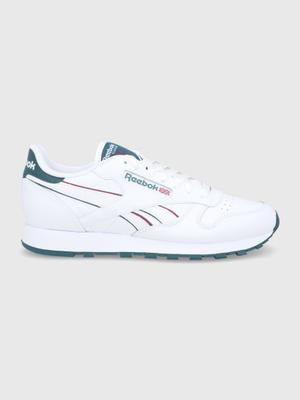 Kožené boty Reebok Classic CL LTHR H69219 bílá barva