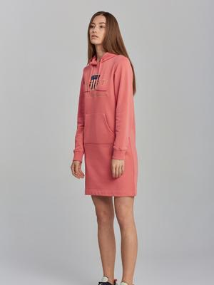 ŠATY GANT ARCHIVE SHIELD HOODIE DRESS růžová XL
