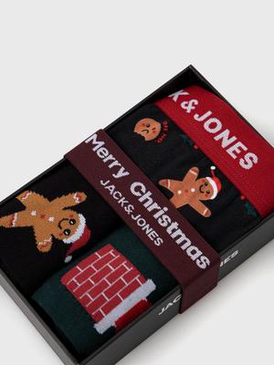 Boxerky a ponožky Jack & Jones černá barva