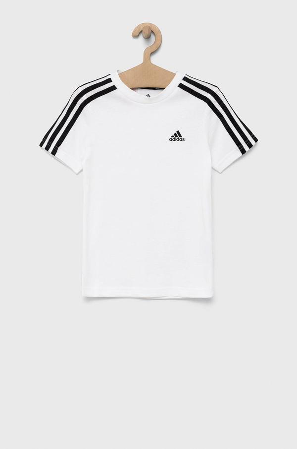 Dětské bavlněné tričko adidas Performance HD5973 bílá barva, s aplikací